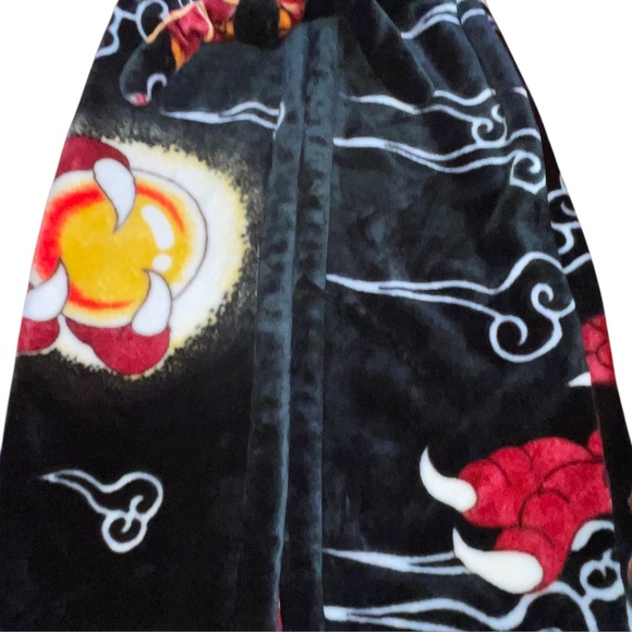 Vintage Men's Japanese Robe Dragons Smoking Robe Hollywood Thick Plush Heavy - Picture 6 of 12